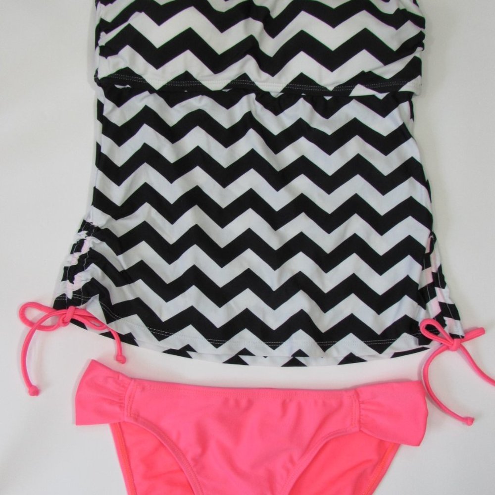 Hula Honey Chevron Bandeau Tankini